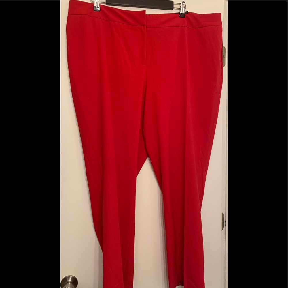 NWT Lane Bryant sz 24 red work pant
